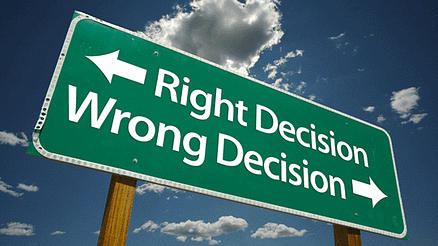 Image of a Sign about Decisions