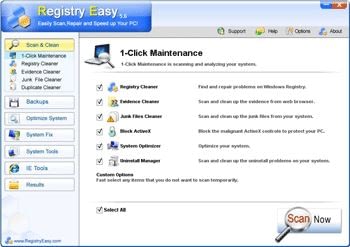Registry Easy Software Interface