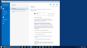 Outlook Web Mail in Windows 10 Screenshots