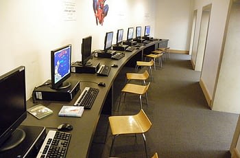 Image of local library computer room