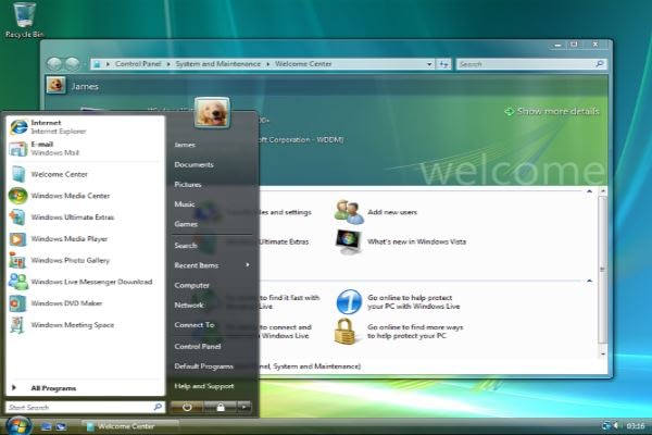 Image of Microsoft Windows Vista Operating System
