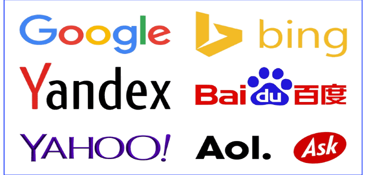 List of Major Search Engines