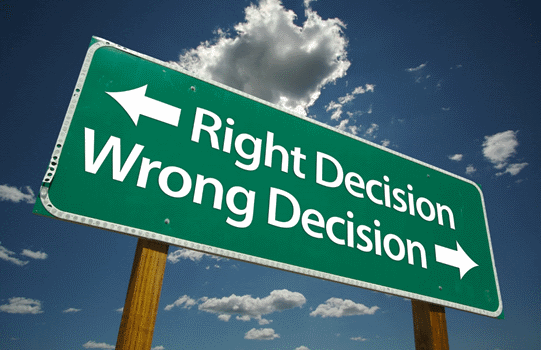 Image of a Sign about Decisions