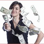 Young Woman Throwing Money - Show Me the Money