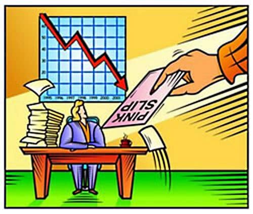 Woman Getting her Pink Slip - Layed Off