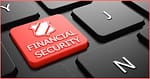 Financial Security on Red Button on Black Computer Keyboard.