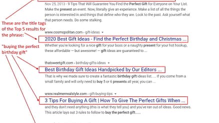 Google Search Result - SEO Title Tag