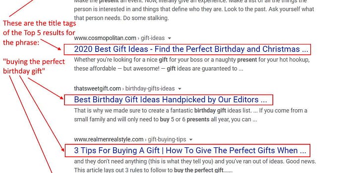 Google Search Result - SEO Title Tag