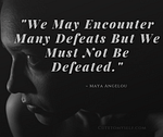 We Must Not Be Defeated