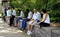 image of college students relaxing
