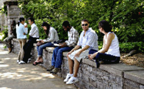 Image of College Students on Campus
