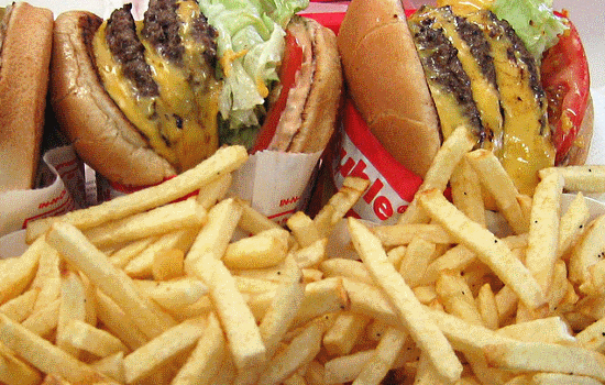 Freshman 15 Cheeseburgers French Fries