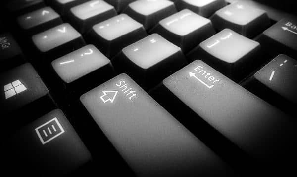 black keyboard
