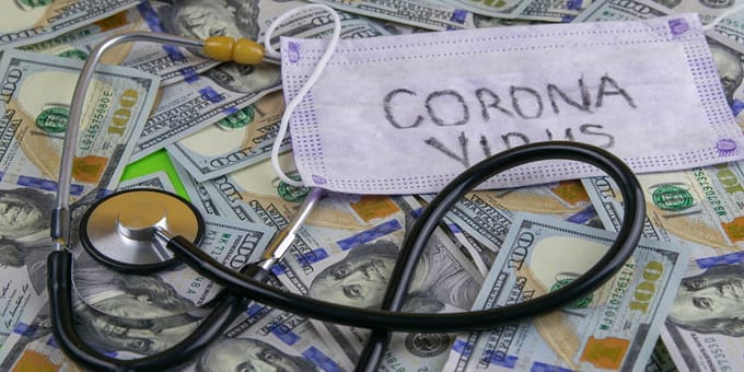 Coronavirus Money with Stethoscope