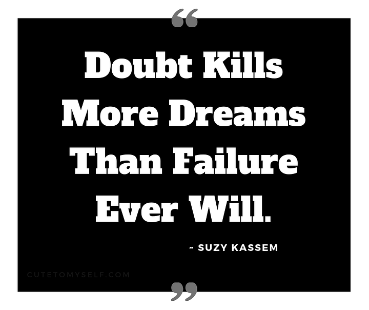 Quote with black background and large white letters